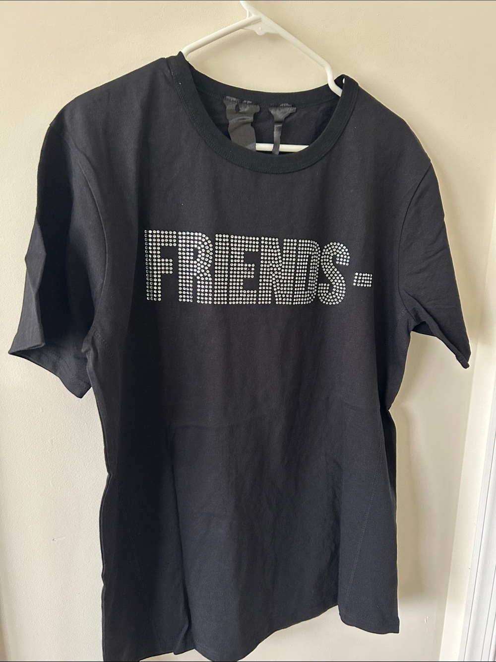 VLONE Black Rhinestone "FRIENDS" Graphic Tee